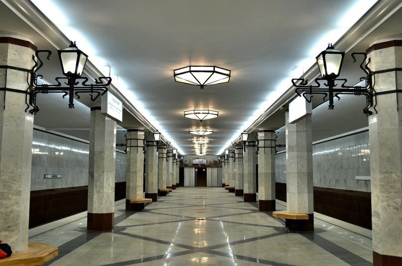 Станция «Алабинская» на данный момент последняя построенная станция метро в Самаре