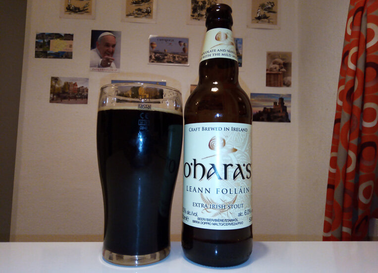 «O'Hara's Leann Folláin» в стакане. Фото автора