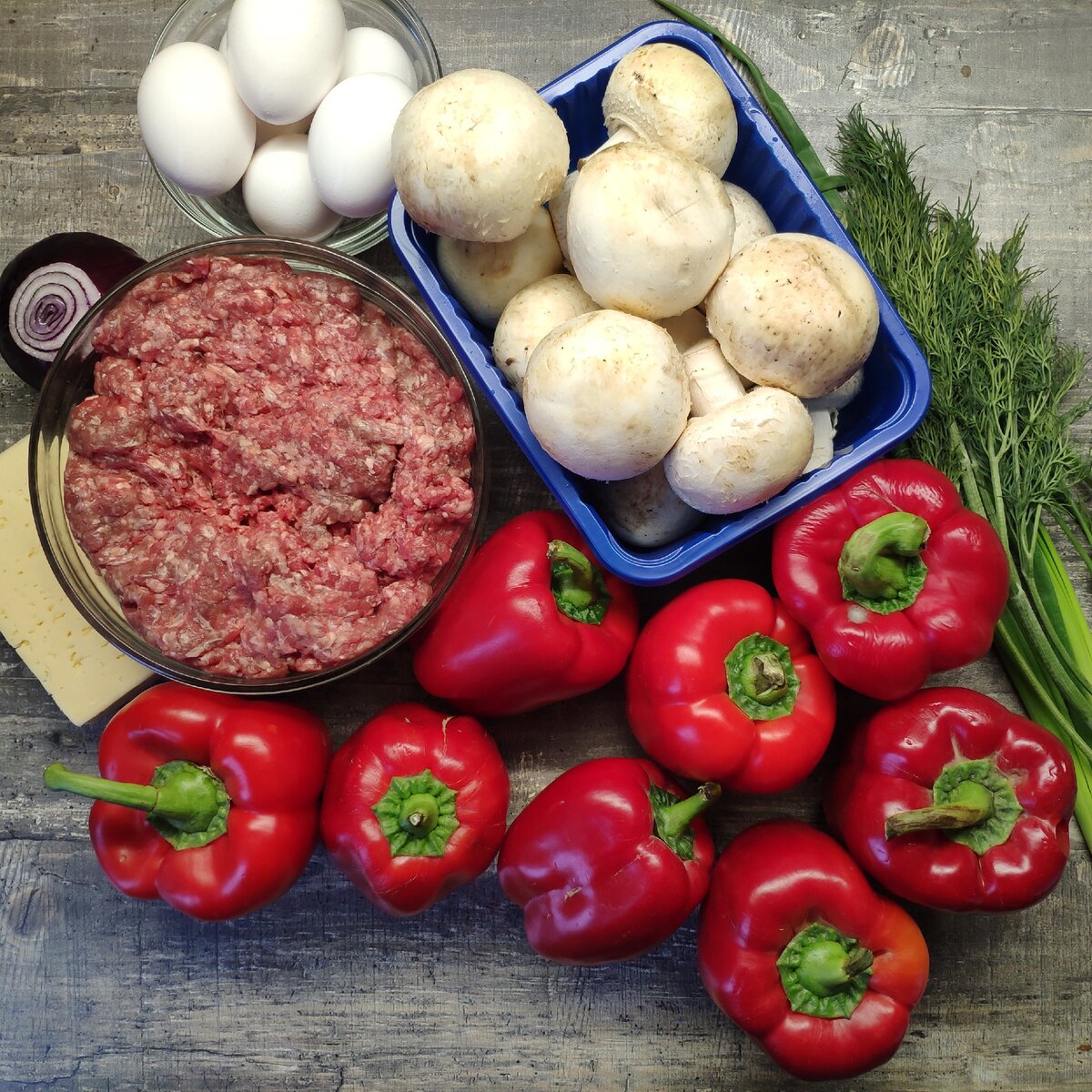 ингредиенты для фаршированных перцев