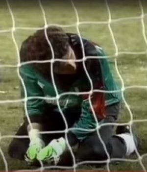 Вратарь итальянцев после нашего победного гола.