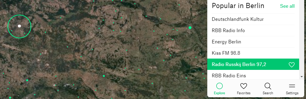 Скрин. Радио Русский Берлин 97,2 В момент скрина проигрывается ЛЮБЕ. Любимая моя.