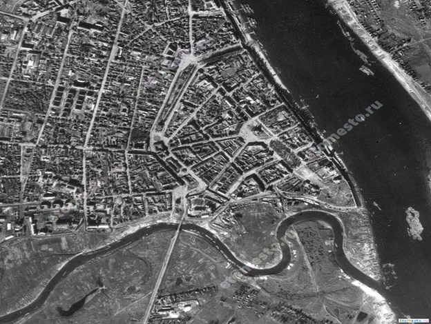 Ярославль на картах немецких лётчиков
