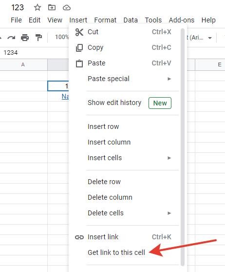 Получить ссылку на ячейку