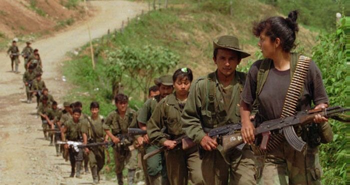 Ультралевые партизаны FARC. Фото- иллюстрация. Источник Pinterest 