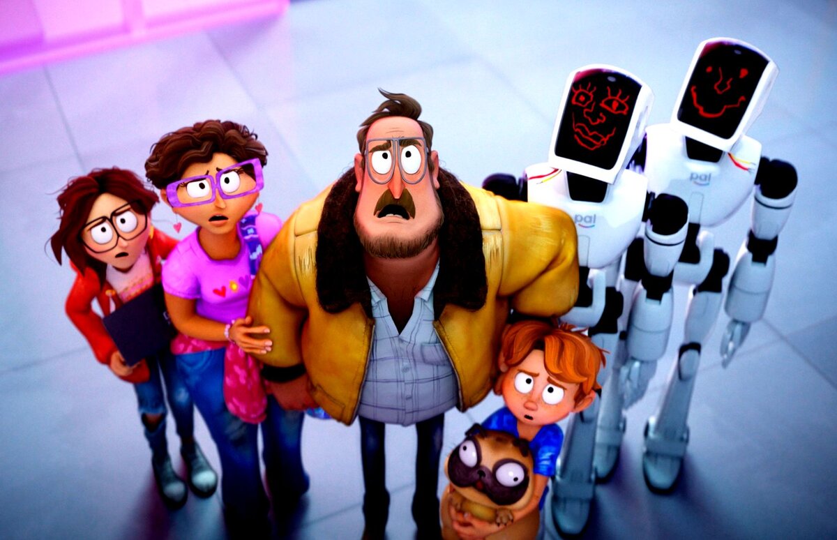 Посмотрели  прекрасный анимационный фильм "Митчеллы против машин" от Сони и Нетфликс про борьбу нестандартной семьи с робото-апокалипсисом. Вроде бы всем порадовал:  1. Визуал отличный.