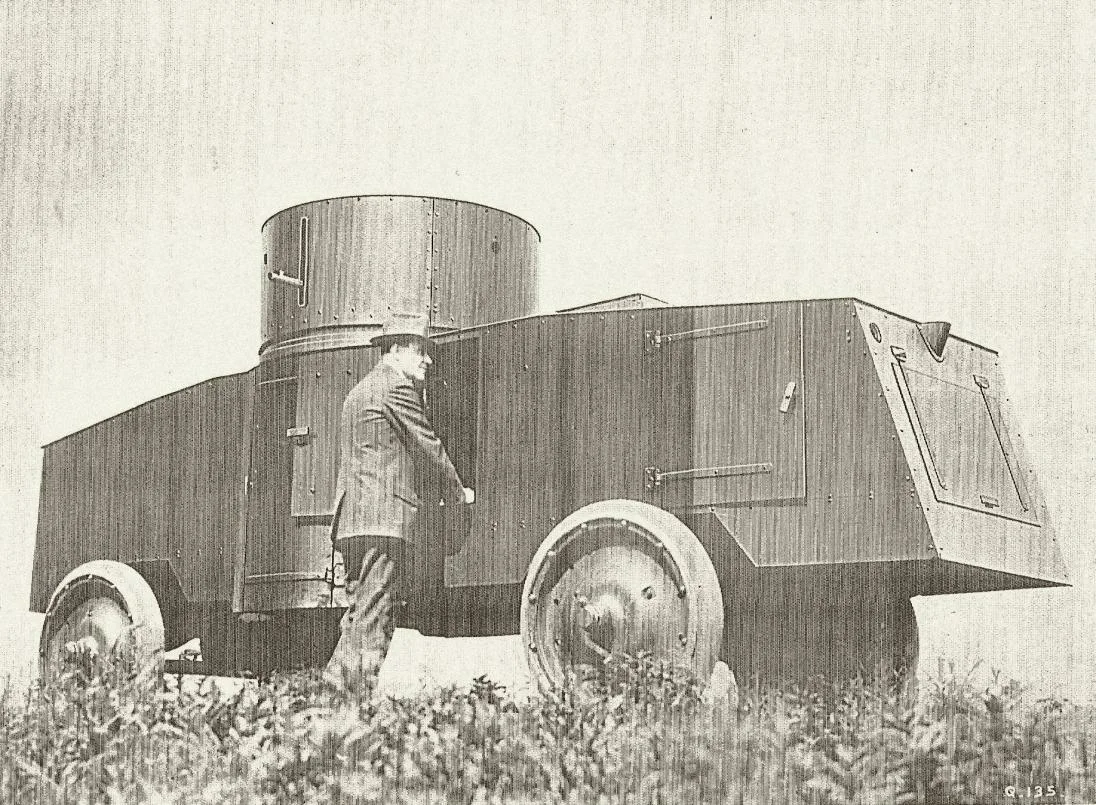 Полноприводный броневик от Джеффери. Jeffery-Russel Armored Car. 1915.  Броневик для Канады отметился в Ирландии и Индии. | Remont1969 | Дзен