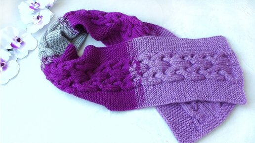Вяжем спицами красивые шарфы, подборка схем вязания
