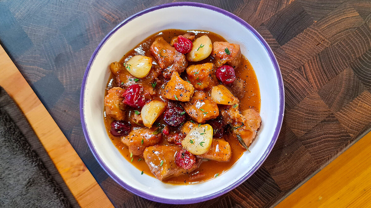 Свинина в апельсиновом соке