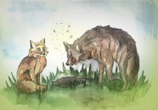 Рассказ о том как лиса обманула гиену. Гиена и лиса. Африканские сказки. О том как лиса обманула гиену. О том как лиса обманула гиену читать.