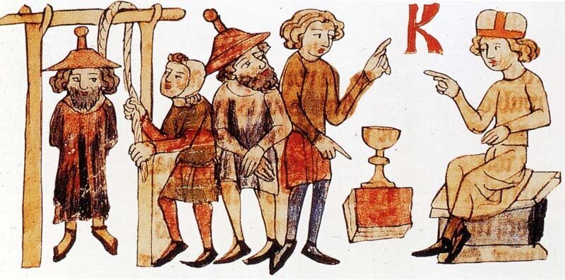 саксонское зерцало. саксонское зерцало преступления и наказания. суд шеффенов в средневековой германии. саксонское зерцало иллюстрации. саксонское зерцало (xiii в.