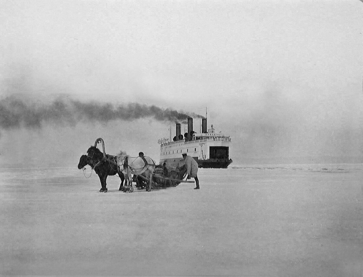 Река обоза. Байкал Гужевая Железнодорожная переправа 1901. Ледокол Байкал. Байкальская переправа 1904. Ледокол Ангара КБЖД.