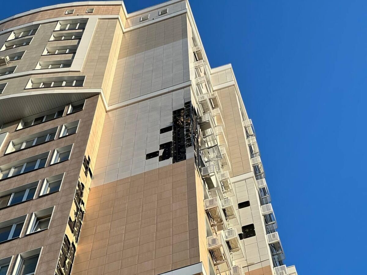    Последствия атаки БПЛА в Белгороде© Фото : пресс-служба губернатора Белгородской области