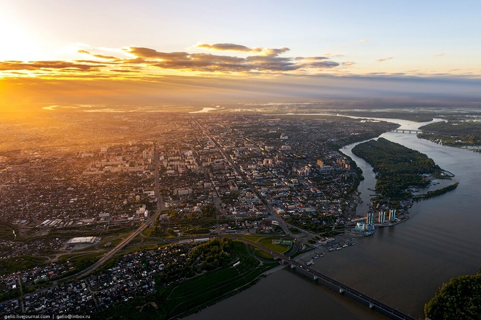 Фотография Барнаула с высоты