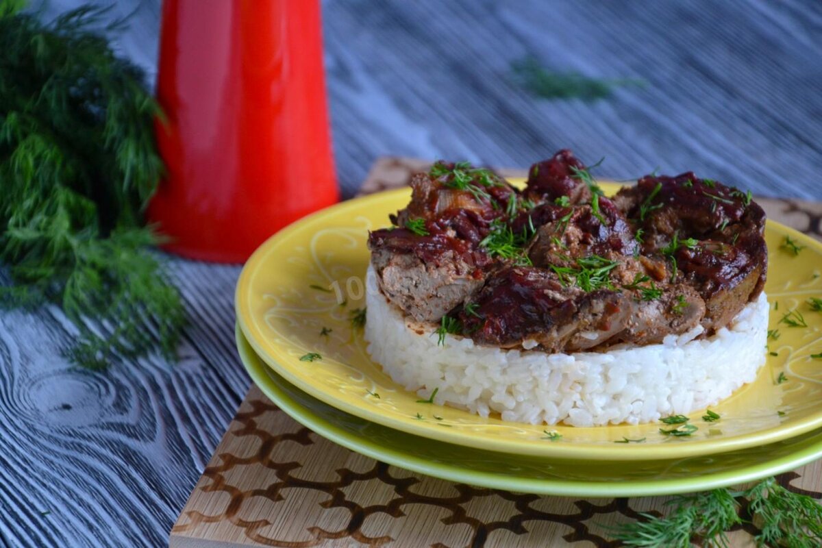 Печень в банке с луком и яблоками в духовке рецепт с фото пошагово