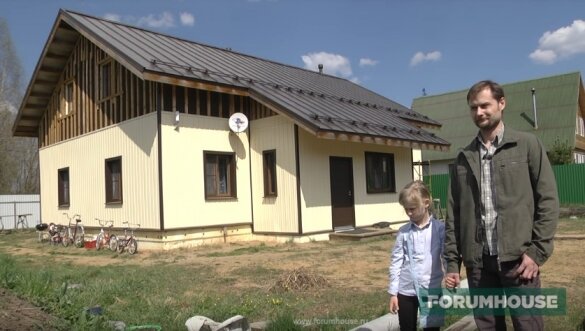 Каркасный дом на УШП по финскому проекту, построенный своими руками.