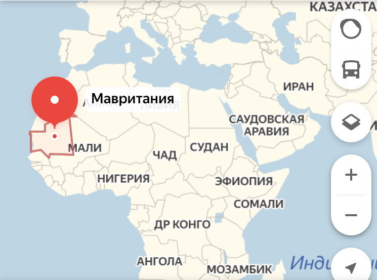 Мавритания гугл карта