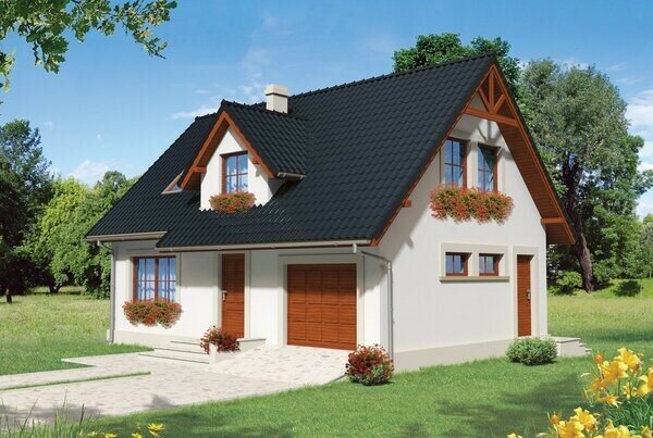 Вид на главный и правый фасады. Источник изображения: канал Яндекс Дзен GoodProject.