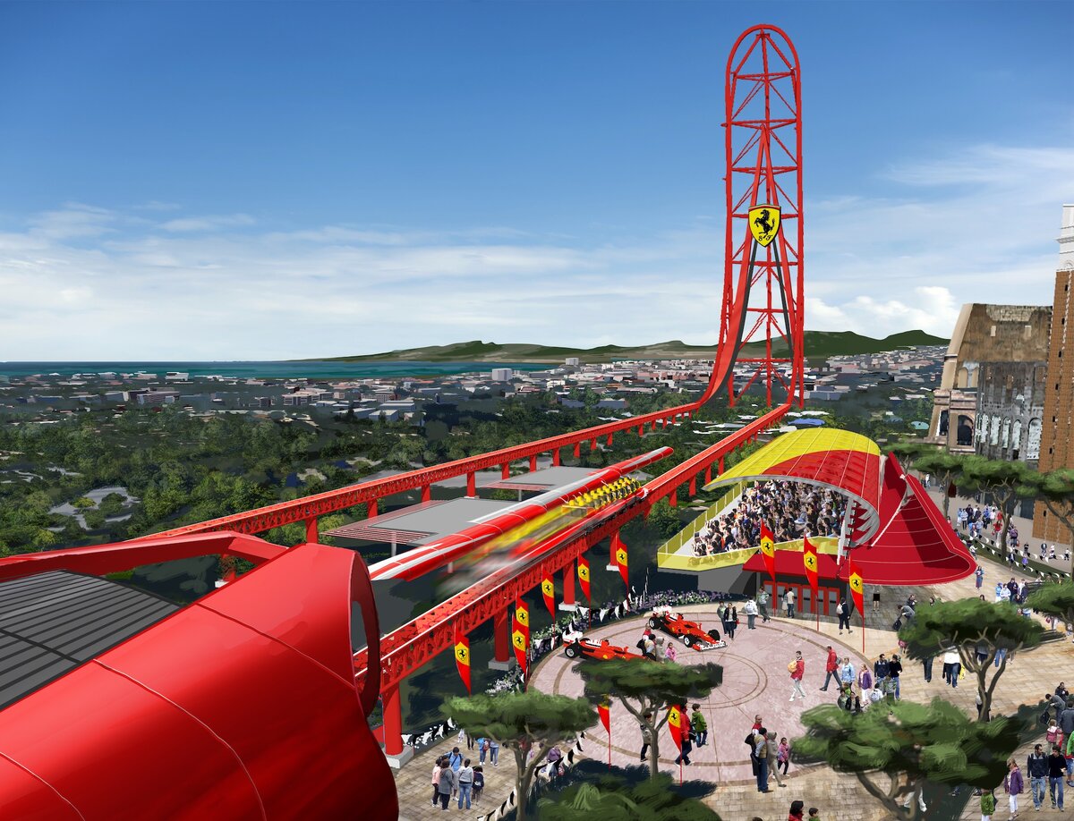 Каталония,Порт-Авентур,тематический парк Ferrari Land.