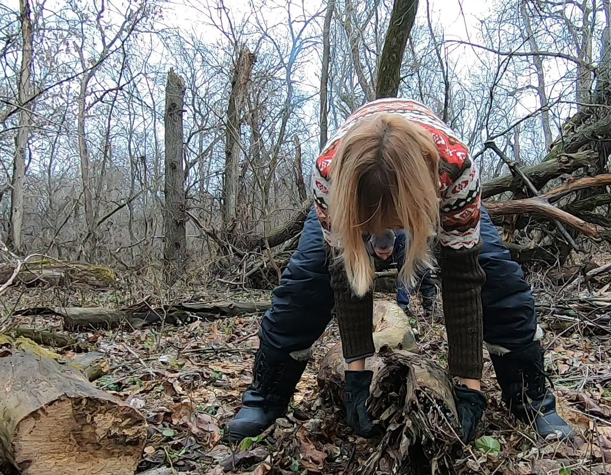 Тащим бревно.