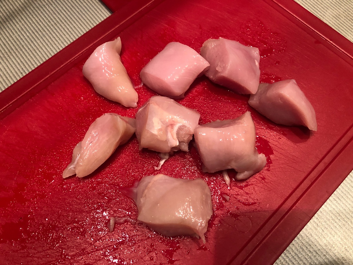 Нарезанное филе птицы