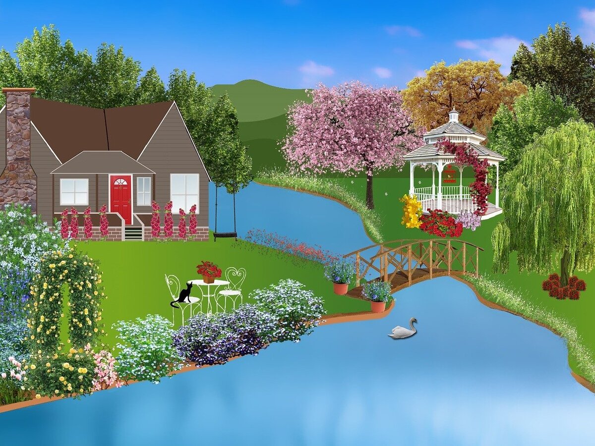 Красочно, но не натурально, а мы с Вами постепенно, но движемся к саду мечты!