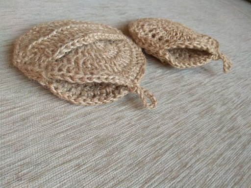 мочалка из джута крючком для начинающих