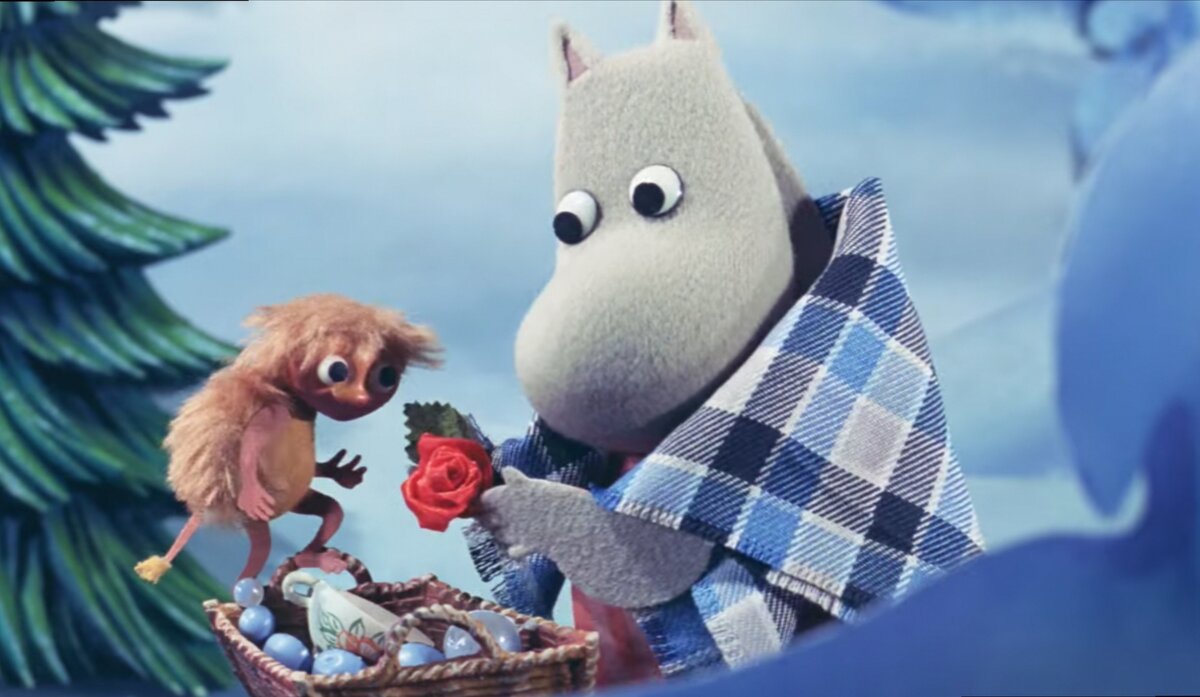 Кадр из мультфильма "Муми-тролли и зимняя сказка" (Польша-Финляндия)