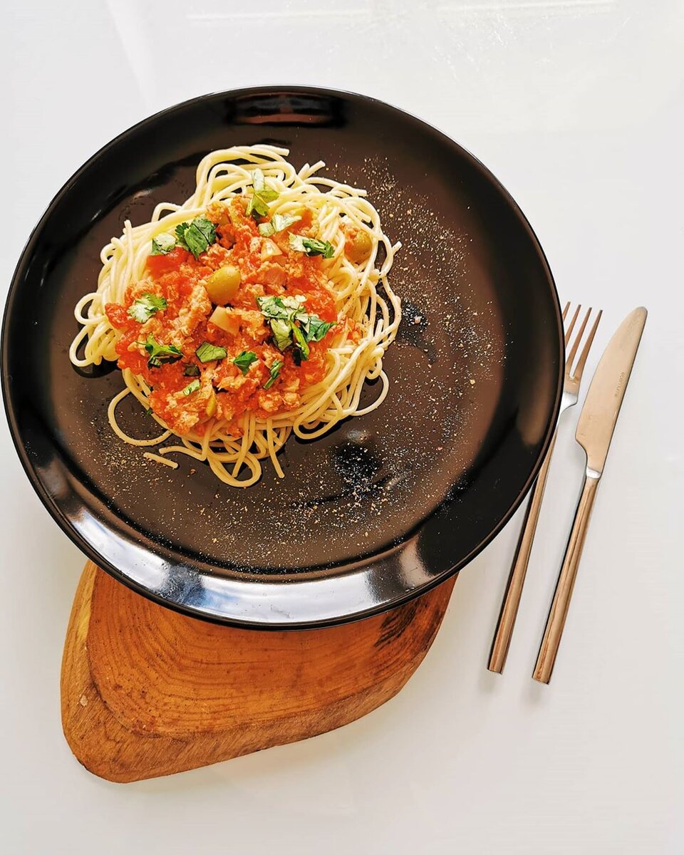 Моя любимая паста с тунцом, муж поёт дифирамбы ;-)