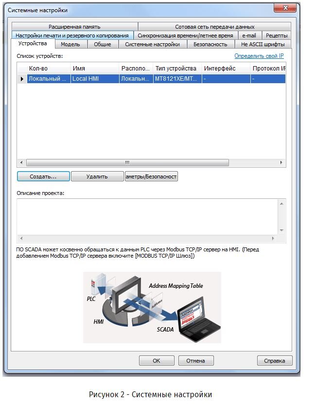 Настройка конвертеров. Weintek системные настройки.