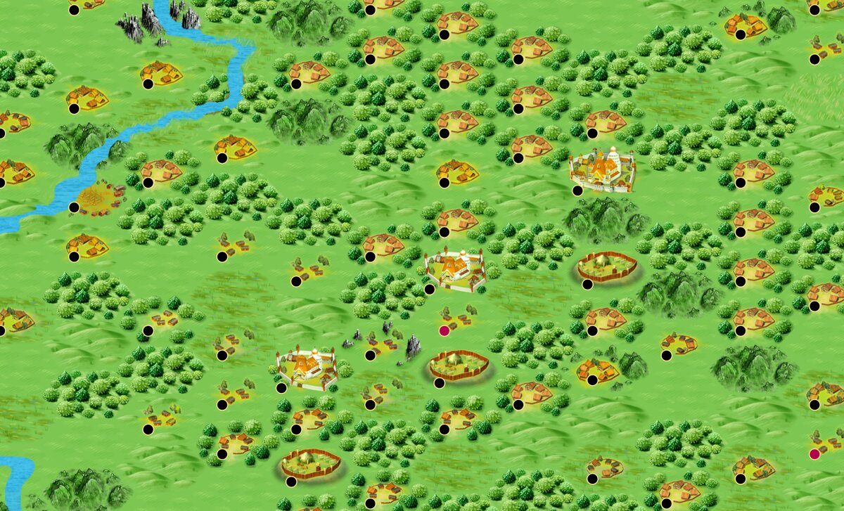 Хан Але и еще два хана грабят деревни Киевлян