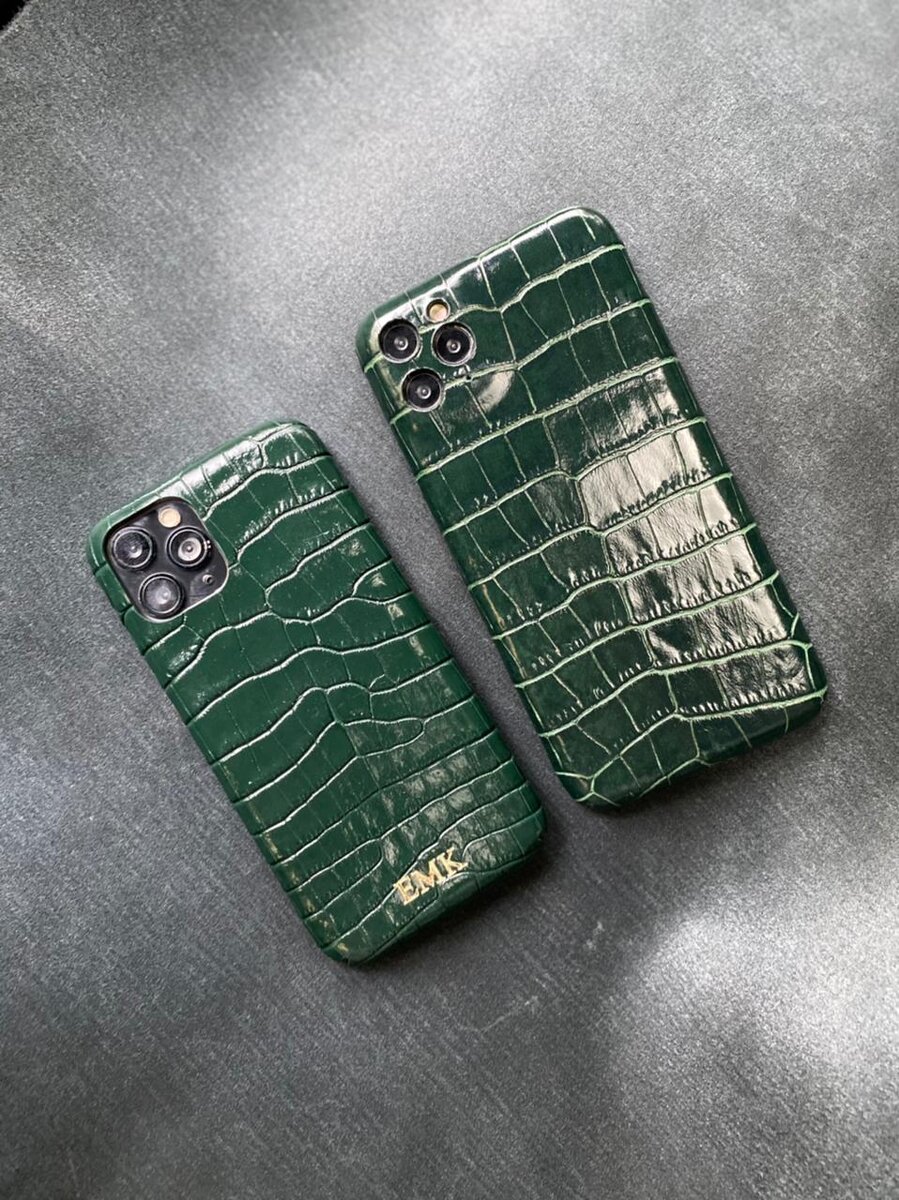 Зелёный кожаный чехол с выделкой под крокодила Mobcase 1499 для iPhone 11 Pro 