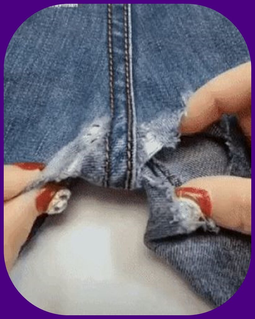 Штуковка джинсов на швейной машине пошагово в картинках