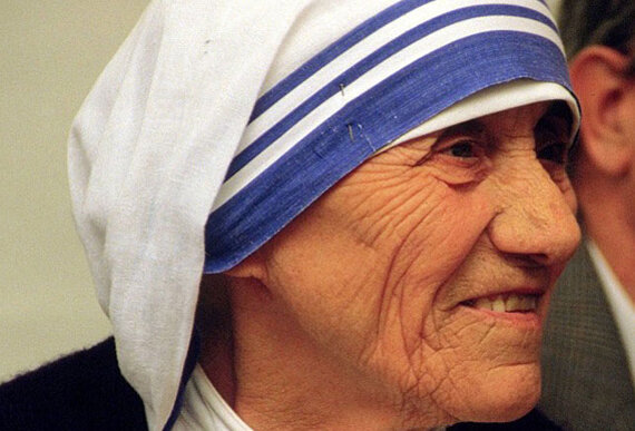 Mother Teresa of Calcutta at a pro-life meeting on July 13, 1986 in Bonn, Germany