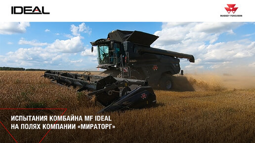 Комбайн Massey Ferguson IDEAL 9 на полях компании «Мираторг