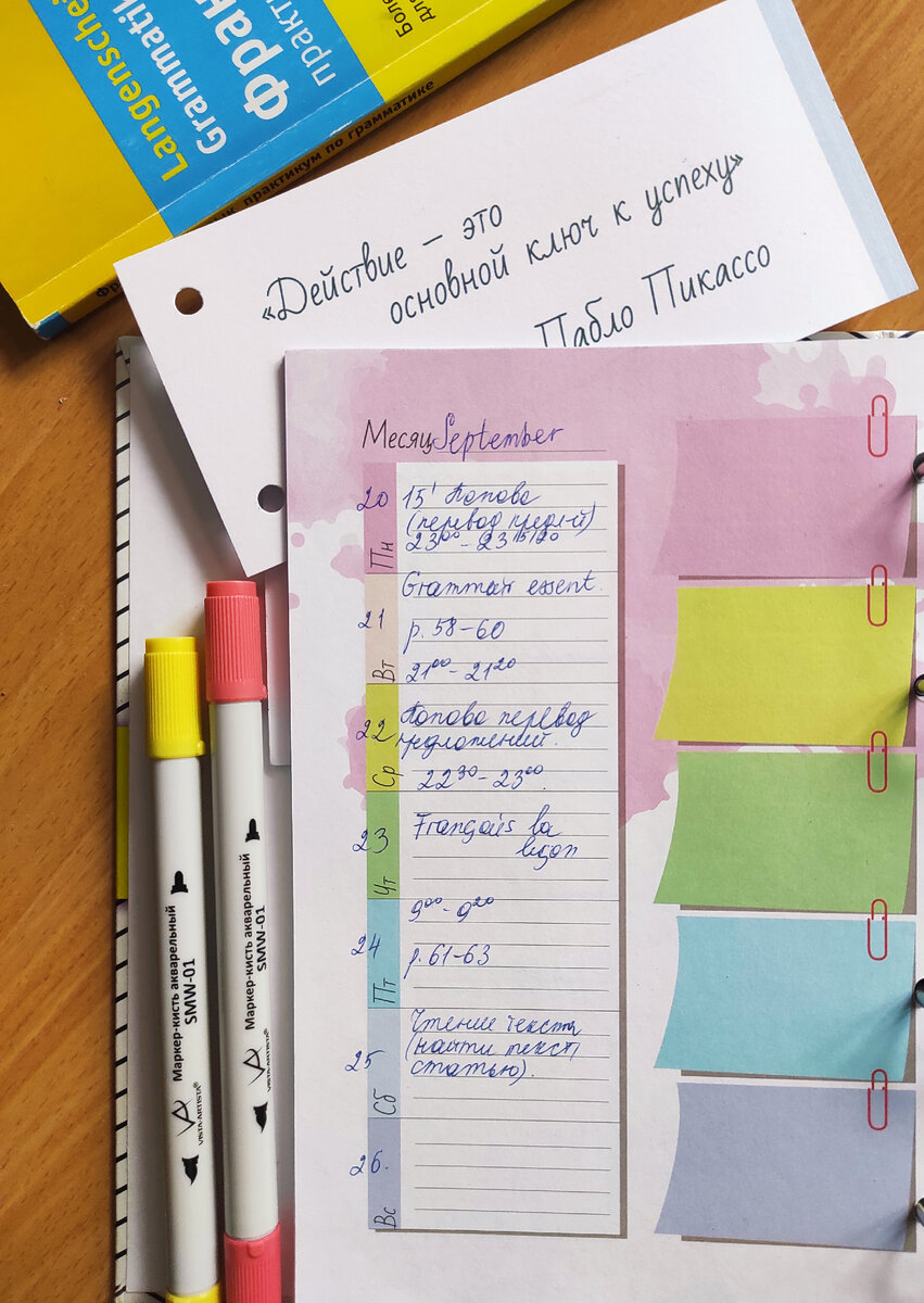 план, которые я составляла на прошлой неделе, не сработал