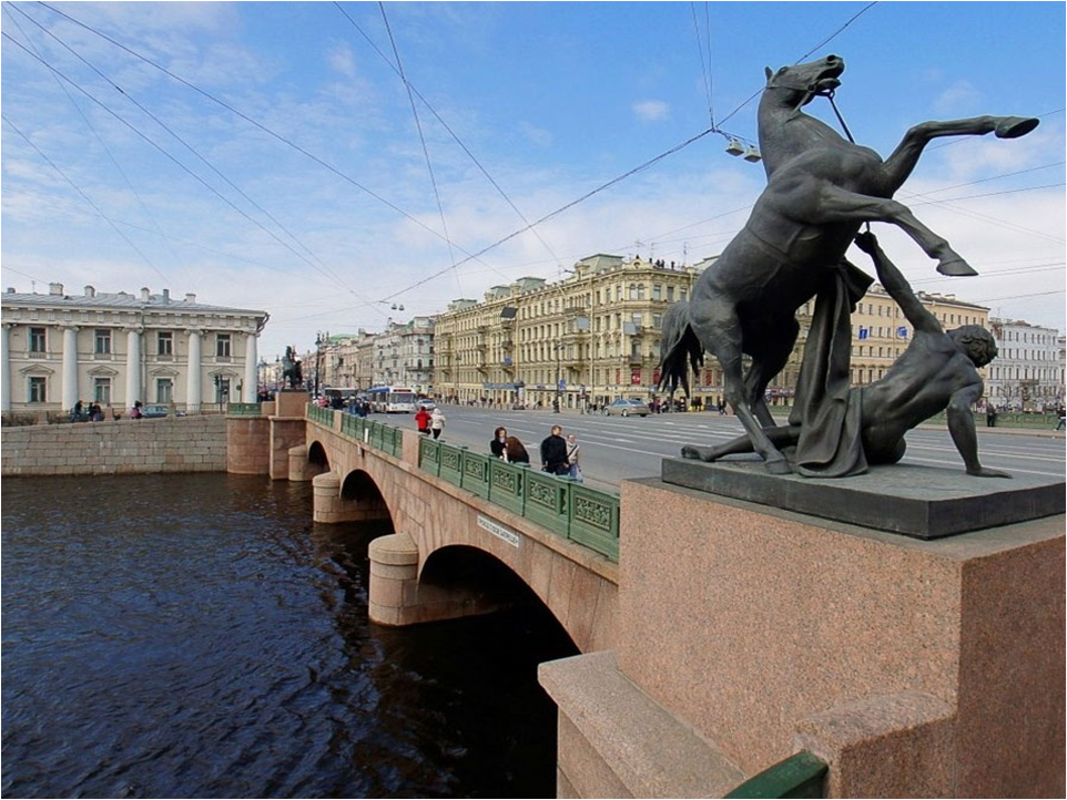 Аничков мост в Санкт-Петербурге. Аничков мост. Аничков мост Питер. Набережная реки Фонтанки Аничков мост.