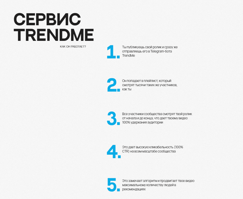 как работает сервис trend me