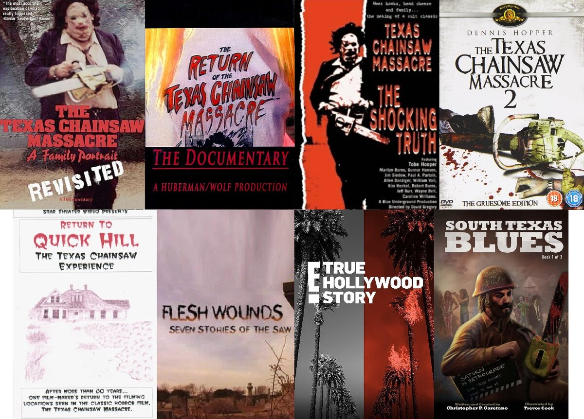 Постеры док. проектов по франшизе "Техасская Резня Бензопилой"