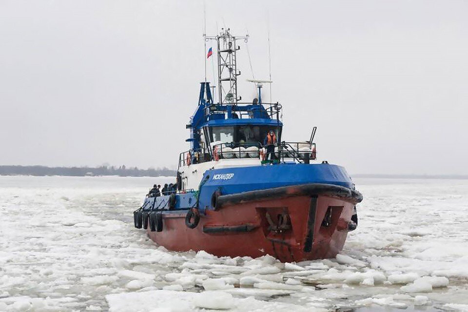     На остров Кего буксир «Искандер» начнет ходить с 15 часов 23 ноября. Фото: администрация Архангельска