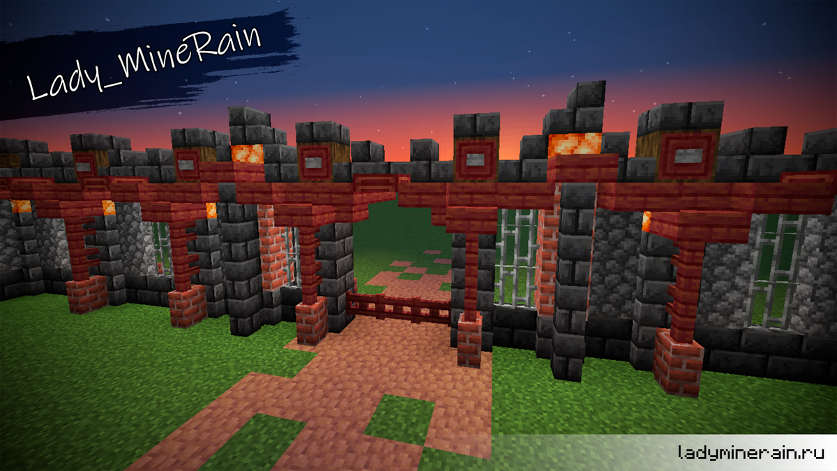 Делаем каменный забор в Майнкрафт (Minecraft) и оформляем его