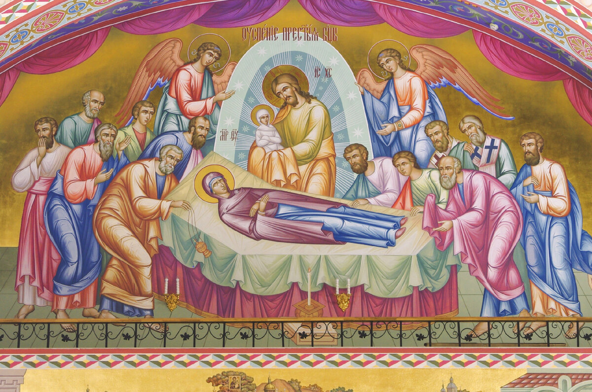 Фрагмент нашей росписи Кафедрального Собора Рождества Христова в г. Солигорск, Республики Беларусь.