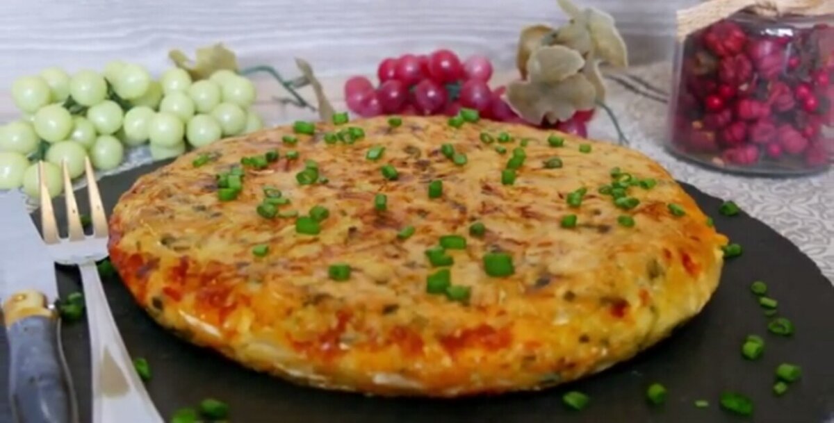 Японская пицца из молодой капусты