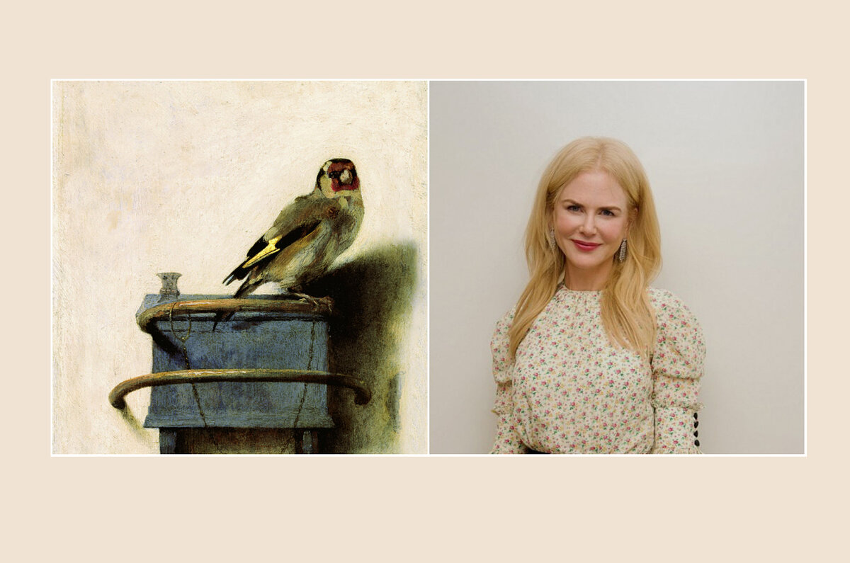 Картина "Щегол" и Николь Кидман. Источник artchive.ru