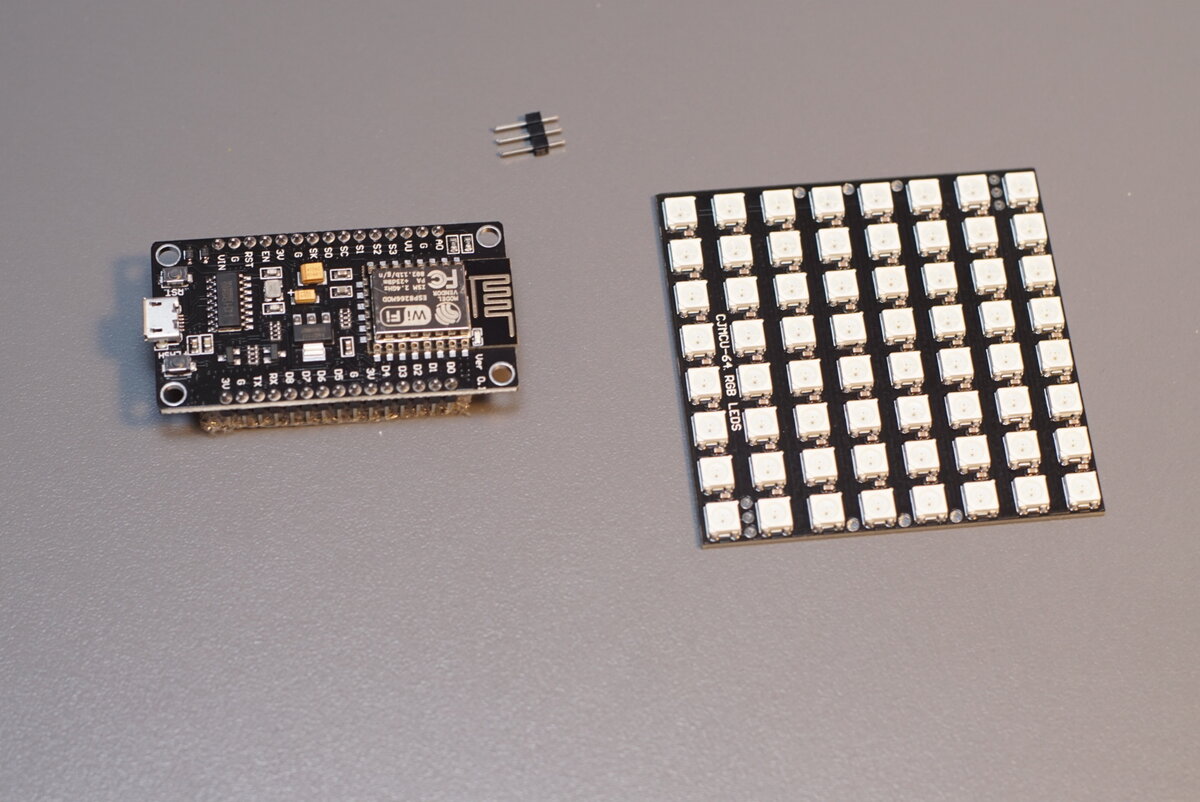 Esp8266(node mcu) and 8x8 ws2812 matrix