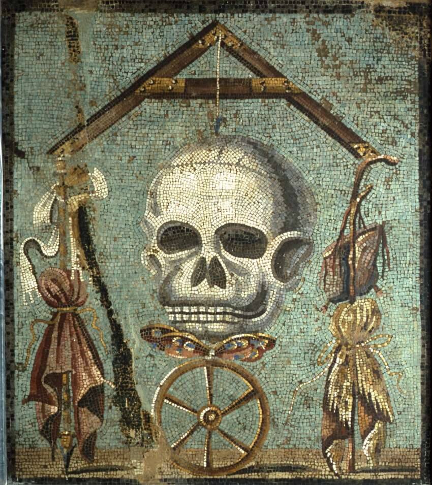 Мозаика Помпеи "Memento mori"