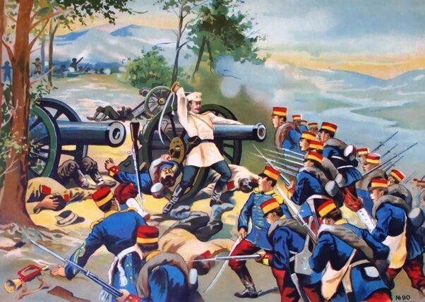 Иллюстрация, оборона Порт-Артура.