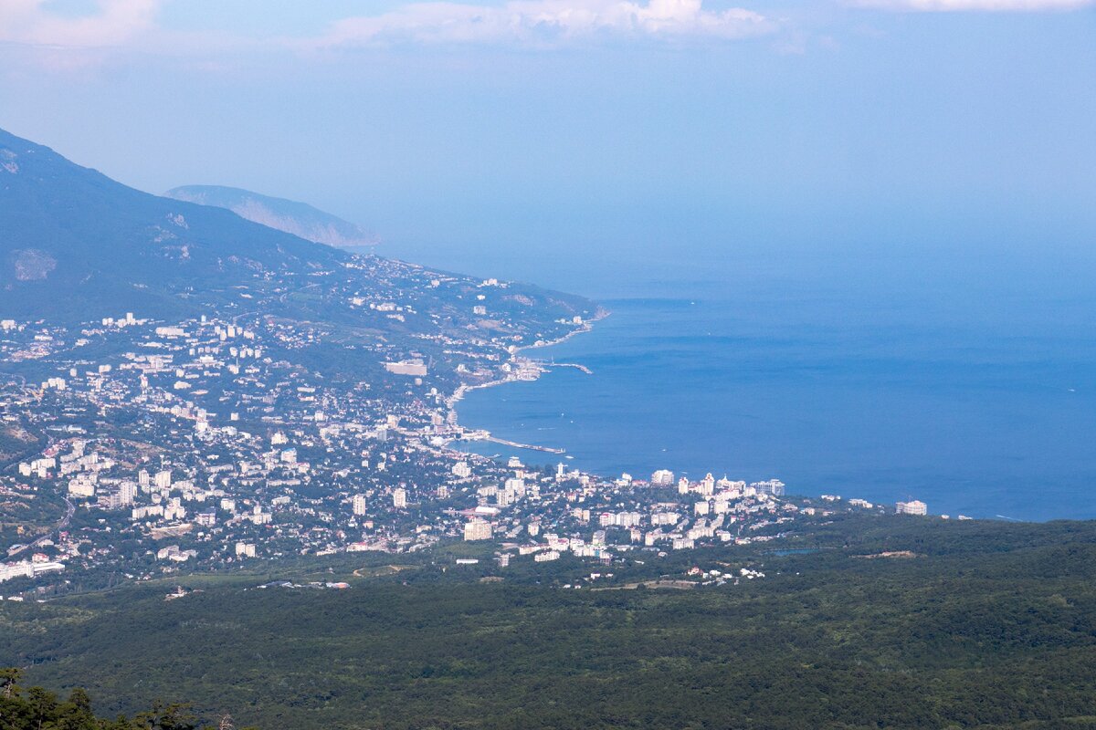 Вид с ай Петри на Ялту