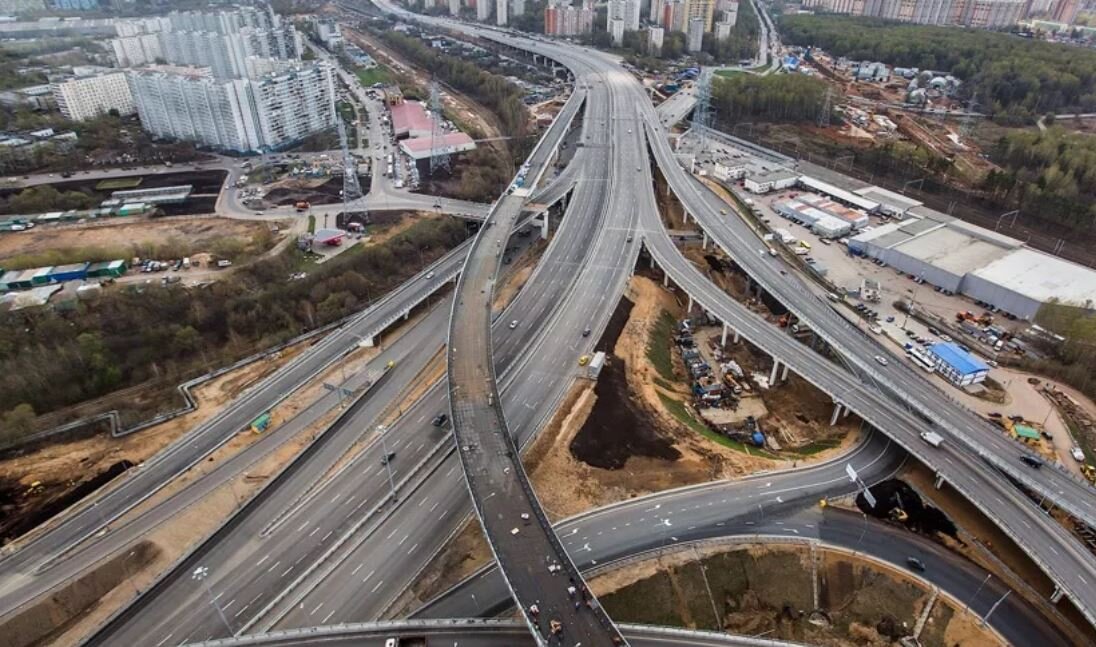 Транспортная развязка. Дороги Москвы.