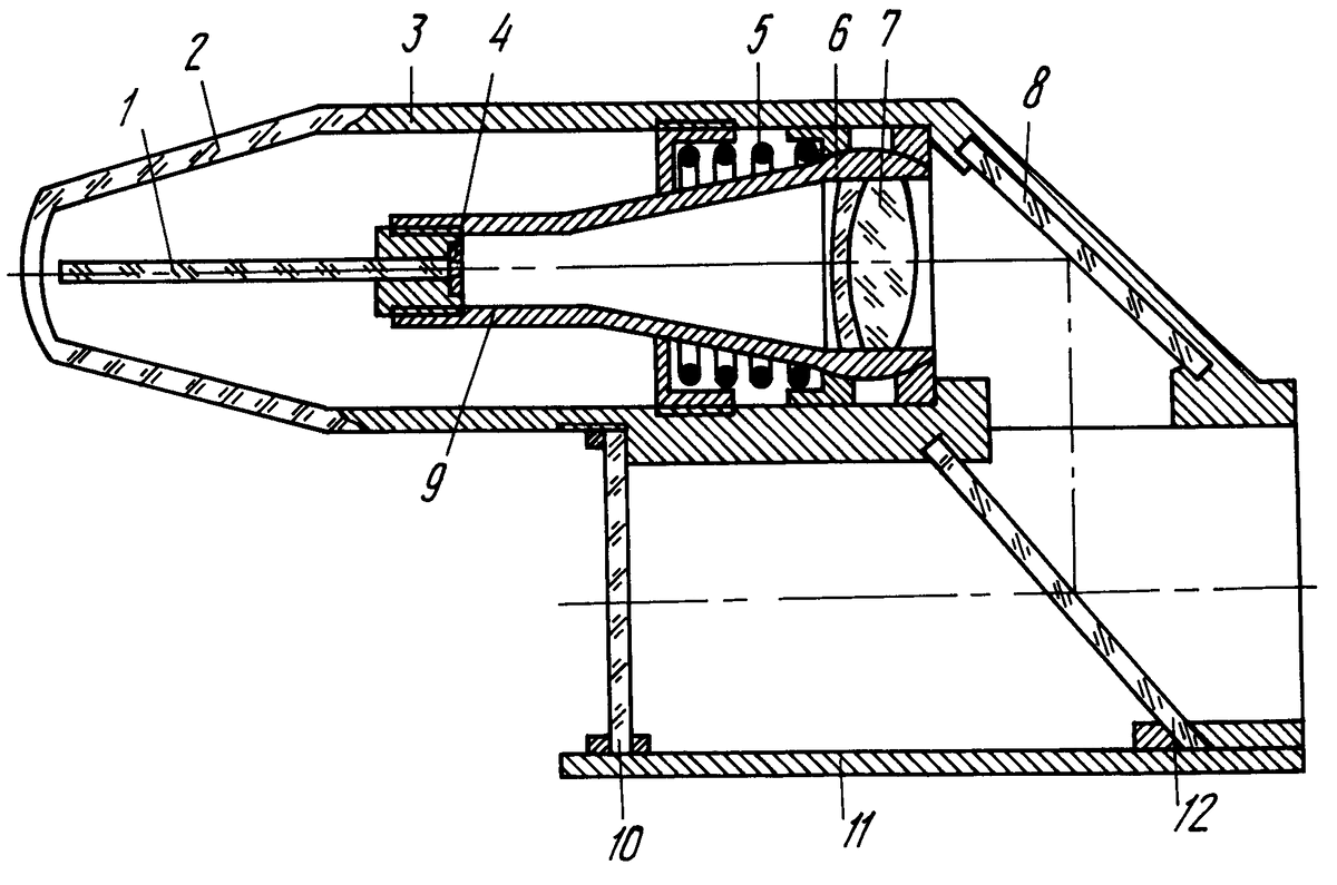 Принципиальная схема советского коллиматорного прицела



