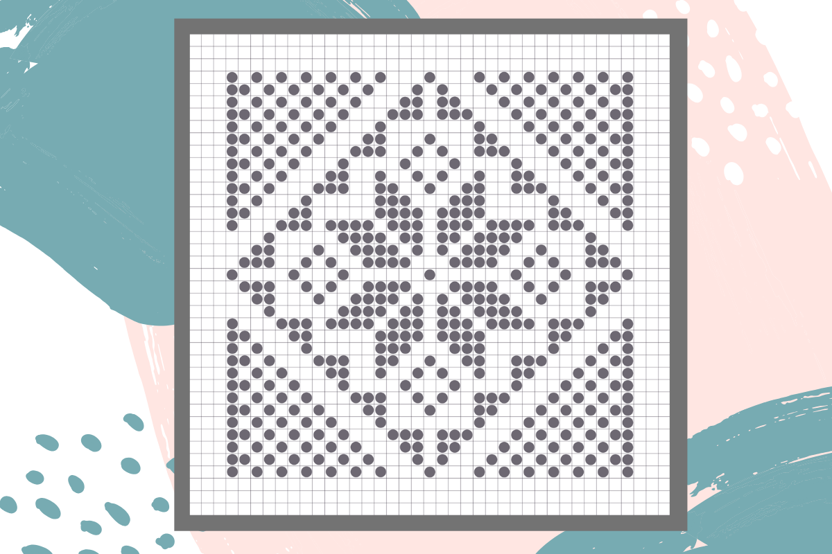 Узор снежинка.